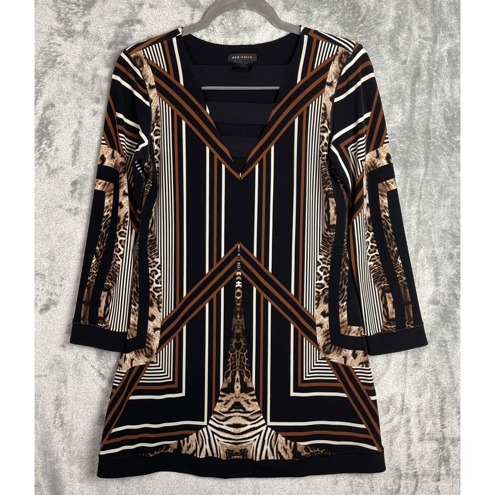 EVA VARRO Dress Womens Small Cut Outs Polyester Spandex Casual Career‎ Party USA